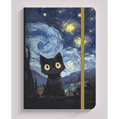 Caderno Sketchbook A5 capa dura caderno de desenho TEMA GATOS