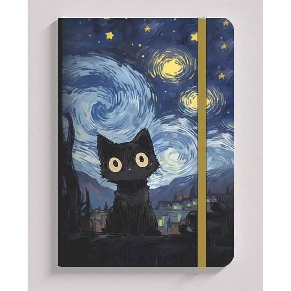 Caderno Sketchbook A5 capa dura caderno de desenho TEMA GATOS