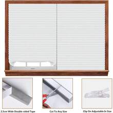 Window Blinds Cordless No Drill Cut To Size Clip On Stick On Self Adhesive Temporary Blinds Pleated Paper Blinds For Windows Doors Shades For Home Nursery Bedroom Kitchen Bathroom - Multicolor - View 10