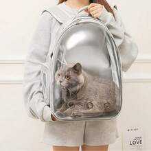 Cat Backpack Carriers, Dog Backpack, Pet Backpack For Small Cats Puppies Dogs Bunny, Airline-Approved Ventilate Transparent Bubble Backpack For Travel And Outdoor - 灰色 - 查看 4