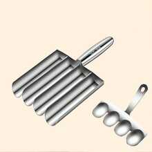 1set Stainless Steel Rice-Meat Dumplings And Deep Fried Bean Paste Maker Set - Anti Stick, Multi-Function Kitchen Tools, Perfect Shaping Crushed Beef Meatball And Rice Frozen Cake - Silver - View 8