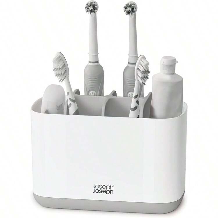 Storage HoldersJoseph Joseph 70510 EasyStore Toothbrush Holder Bathroom Storage Organizer Caddy Large GrayStorage Holders - grisblanco - Añade 1