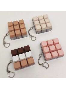 猫形钥匙扣减压指尖玩具，机械键盘开关测试器，钥匙扣，桌面装饰，手机挂饰，创意新奇抗焦虑指尖玩具，手机配件