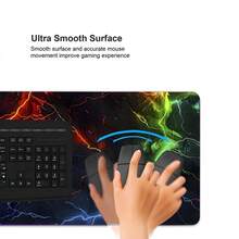 YUFZX Fashionable Rainbow Lightning Style Extended Mouse Pad With Non-Slip Stitched Edges, Available In Multiple Sizes. Perfect For Desktop Gaming And Office Use. Makes A Great Gift For Boys And Girls, And Is Also Suitable For Christmas And Halloween. - Multicolor - View 9
