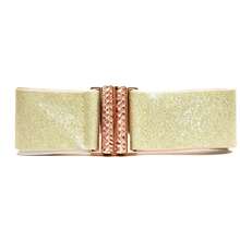 Women's Gold And Silver Elastic Waist Belt Paired With A Feather Down Dress Coat And Waist Cincher, Everyday Commuting Outfit Combination. - Multicolor - View 17