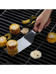 Large Stainless Steel Spatula With Angled Edge And Hardwood Handle - Metal Flipper Ideal For Cast Iron Skillets, Baking Sheets | Perfect Grilling And Home Kitchen Tool, Thanksgiving, Christmas Gift - Multicolor - View 8