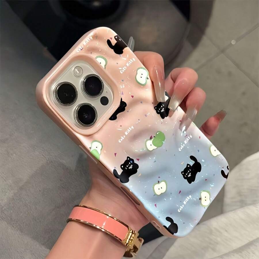 Teléfono Teléfono con patrón de meteorito de dopamina, adecuado 16 15 ProMax 14 14 Plus 13 Pro 12 Pro 11 Pro Modelo 16 Pro Protector anticaída suave todo incluido, se puede regalar como cumpleaños a amigos, familiares, compañeros de clase y aniversarios, teléfono, idea, diseño, dopamina estética, suave, cubierta protectora, accesorio móvil, cubierta de teléfono, amantes, entusiastas de la tecnología - Rosa - Ver 1