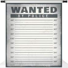 2D Flat Black & White Human Height Measurement Chart, Photography Background, Portrait Photography Background, Studio Prop Vinyl Material - Black and White - View 1