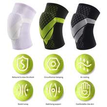 1双装 排球护膝 女孩 儿童 青少年，加厚衬垫 舞蹈护膝 柔软弹力护膝 透气护膝 适用于篮球、足球、摔跤、钢管舞、瑜伽等运动 - 彩色 - 查看 9