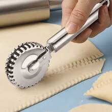 Dụng cụ cán bột đa năng bằng thép không gỉ dùng để nhào bột làm bánh, bao bì bánh ngọt, bánh empanada, mì Ý, bánh bao. - Bạc - Xem 3