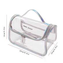 Bolsa cosmética transparente de PVC, impermeable y organizadora de viaje - Gris - Ver 5