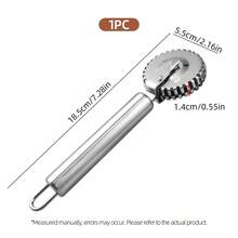 Dụng cụ cán bột đa năng bằng thép không gỉ dùng để nhào bột làm bánh, bao bì bánh ngọt, bánh empanada, mì Ý, bánh bao. - Bạc - Xem 13