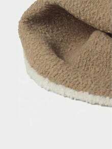 Sombrero de cubo de mujer de punto y felpa, cálido y a prueba de viento para otoño e invierno, sombrero de viaje versátil. Atuendo de clima frío para mujer - B - Ver 5