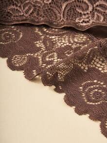 3pcs Scalloped Lace Trim Floral Lace Panties, Cotton Lace Blend - Multicolor - View 6