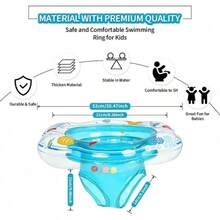 LJ-CL Flotador De Piscina para Niños,Bomba Manual Incluida,Anillo de natación para niños,Juguetes Divertidos para Agua,Flotador Inflable para Niños a Partir de 3 Año - Rosa - Ver 6