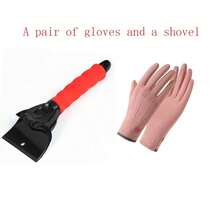 Fashionable And Warm Gloves + Snow Shovel User Plus Velvet Gloves For Winter Vehicle De-Icing, Snow Shovel Removal, Ice Scraper