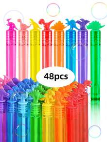 12/24/48pcs Colorful Mini Bubble Sticks, Cute Star Shaped Bubble Straws, Bubble Party Gifts, Party Desktop Decorations, Party Photo Props, Party Atmosphere Builders, Multiple Colors, Suitable For Theme Birthdays, Christmas, Halloween, Carnival Prizes, Weddings, Very Suitable For Wedding Decoration And Outdoor Games (Color Random) - Blue - View 11