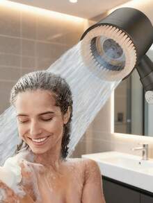 3 قطع/مجموعة رأس دش يدوي ذو ضغط عالي ب- 5 أوضاع. رأس دش دائري حديث بضغط مرتفع وتدليك. 5 أوضاع رش و تصميم موفر للمياه. مع زر إيقاف بلمسة واحدة.