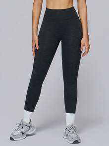 MASKERT Quần legging tập yoga cạp cao dành cho nữ, ôm sát & tôn dáng, thân thiện với da & thoải mái, quần lửng dành cho thể thao và tập thể dục - màu đen - Xem 2