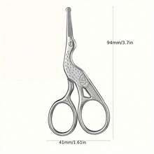 Stainless Steel Embossed Nose Hair Beard Scissors Russian Style Scissors Pointed Round Scissors Eyebrow Trimming Makeup Large Curved Scissors