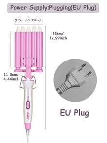 CRASTS Hair Curler, Curling Iron With Temperature Setting,Hair Iron, Flat Iron, Rose Color,Hair Styler HC-048, Suitable For Personal Hair Styling,Hair Care Gift - EU C Type Plug(220-240V) - View 5