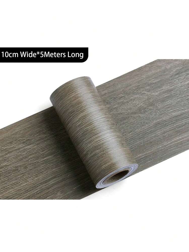 1卷仿木纹防水乙烯基自粘装饰条，自粘薄边条，适用于门框、踢脚线、家居装饰翻新，易于粘贴且经久耐用，可移除，是客厅和卧室角落的理想之选。 - 彩色 - 查看 25