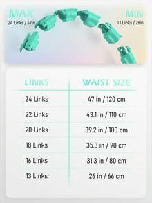 JLoibao 47in/120cm Adult Weight Loss Exercise , Suitable For Women And Beginners, Includes 24 Detachable Links And DIY Empty Ball (Blue)