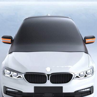 Magnetic Car Windshield Snow Cover, Thickened Glass Sunshade Protector, Anti-Snow And Anti-Freeze Half Car Cover