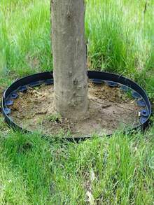 易于安装的PE塑料花园边缘装饰套件，配有坚固的锚栓 - 耐用的草坪边界，用于景观和草坪分隔 - 彩色 - 查看 3