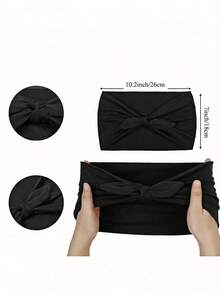 1pcs Women Bow Rabbit Ear Headbands, Boho Style Extra Wide Cute Rabbit Ear Knotted Headbands, Halloween Headpiece, Fall, Women Headwrap, Elastic Solid Bow Hair Accessories, Suitable For Fitness/Yoga/Sports/Outdoor, Solid Color Casual Headbands, All Season Winter Scarf - Nhiều màu - Xem 3