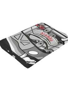 Kawss Kawaii Kaw Blanket Cartoon Print Flannel Blanket - Ultra Soft Anime Throw, The Thoughtful Gift For Christmas, Birthday, Halloween, For Sofa, Camping & Travel Comfort - 黑色 - 查看 6