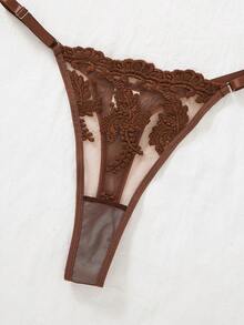 Bộ 2 món đồ ngủ nữ màu đỏ tía quyến rũ - Áo ngủ sang trọng, gợi cảm, áo ngực không tay thêu nơ, đồ mặc nhà mềm mại, thoải mái, phù hợp cho mọi mùa, váy mỏng xuyên thấu, quà tặng Giáng sinh & Halloween. - Cà phê nâu - Xem 7