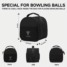Baliken Bowling Single Tote Bag, Durable, Compact And Stylish Durability Easy To Carry Holds One Ball - 黑色 - 查看 5