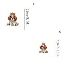 1pc/2pcs/3pcs Crown & Puppy Iron-On Stickers - Heat Transfer Stickers Suitable For DIY Pillows, T-Shirts, Clothing, Canvas Bags, Hoodies, Backpacks, Jeans - Multicolor - View 9