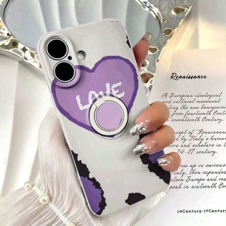 [Teléfono] Soporte de anillo de silicona, TPU antigolpes con agarre giratorio de 360°, cobertura total para phone 12, 13, 14, 15 y 16 (incluidos Pro/Pro/Plus). Colores: negro, blanco y azul. - Multicolor - Ver 1