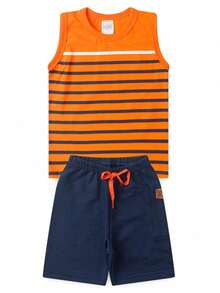 Summer Boys' Set Sizes 1 To 3 - 橘色 - 查看 1