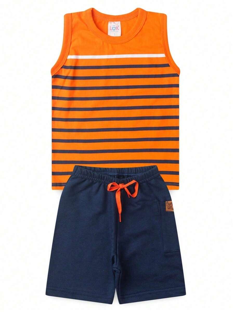 Summer Boys' Set Sizes 1 To 3 - 橘色 - 查看 1