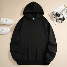 1pc Mens Established 1994 Vintage Graphic Hoodie Regular Fit Drawstring Hooded Sweatshirt Midweight Slightly Stretchy  Comfortable Fleece  Lined Casual Streetwear For Autumn  Winter Everyday Wear - 黑色 - 查看 3