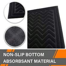 Mibao - Tapete para puerta delantera tapete de bienvenida para interiores y exteriores antideslizante impermeable duradero de bajo perfil para puerta trasera exterior porche 35.5 x 24 pulgadas - 2x211Rectangular - Ver 4