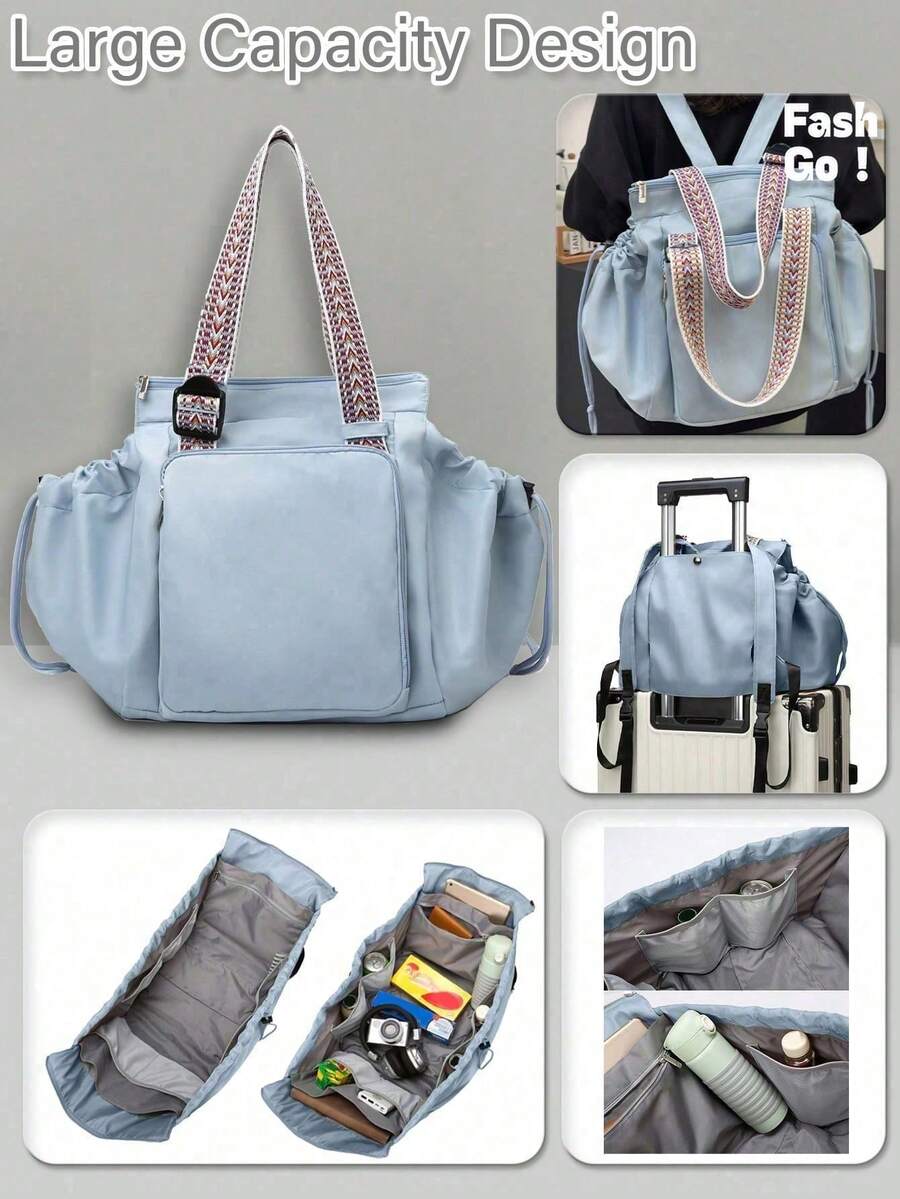 1pc Multifunctional Mom Bag, Large Capacity Tote Bag & Backpack, Unisex Style, Essential For Daily Use, Shopping And Travel, Note: Shoulder Strap Color Random