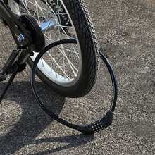 Bike Locks Cable,Anti Theft Bicycle Lock Chain,4 Digit Security Resettable Bike Combination Lock Self Coiling Combination Cable Combo Bike Locks Without Mounting Bracket,2 Feetx1/2 Inch (Black)