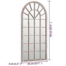 vidaXL Spiegel Sandfarben 90x45 Cm Eisen Für Den Innenbereich - Bianco - Visualizzare 6