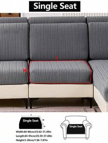 1pc Stretch Thickened Warm Sofa Cover, Non-Slip Full Coverage Sofa Seat Cover, Suitable For All Seasons, Fabric Thickened Sofa Slipcover, Machine Washable, Pet Friendly, Protects Sofa, Adjustable For Corner Sofa, Applicable To Bedroom, Office, Living Room Combination And L-Shaped Sofa Blanket And 1/2/3/4 Seat Covers - Dark Grey - View 14