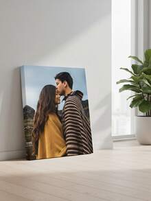 1pc Customized Pet Photo Oil Painting, Personalized Pet Illustration, Can Add Name, Pet Portrait Decor, Home Decoration, Wall Hanging, Personalized Gift, Unique Gift For Her, Unique Gift For Him, Graduation Gift, Ideal Gift For Birthday Or Anniversary, For Girlfriend, Boyfriend, Wife, Husband, Mother, Father, Pet Lover, Pet Owner