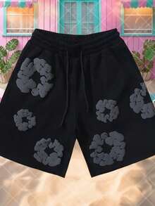 Foam Donut Printed Kapok Short-Sleeved Casual T-Shirt Cover For Men WomenNew Style - 黑色 - 查看 2