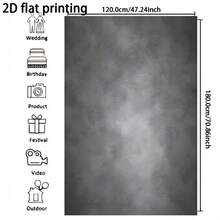 Gray Gradient Vintage Abstract Texture, Suitable For Portrait Photography Studio Props, Portrait Photography Banners, Vinyl Material - Dark Grey - View 5