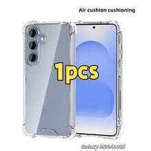 1 Transparent Air Cushion Phone Case, Resistant To Oil Stains And Scratches, Easy To Clean, Friendly To The Outside World, Compatible With Samsung Galaxy A56 5G/Galaxy A55/Galaxy A52s 5G/Galaxy A41/Galaxy A13 5G/Galaxy A10/Galaxy A06 4G/Galaxy A05/Galaxy M53 5G/ Galaxy M35/Galaxy A02/M02/Galaxy M32 5GGalaxy - Clear - View 1
