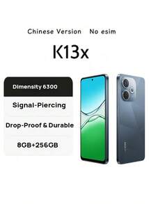 OPPO K13x 8GB+256GB, ausgezeichnete Signaldurchdringung, stoßfest und langlebig, Dimensity 6300 Prozessor, IP69 Staub- und Wasserdichtigkeit, neues 5G-Smartphone mit seitlichem Fingerabdrucksensor und Gesichtserkennung (chinesische Version, keine eSIM).