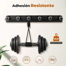EstiloNOVANGUA Portal Llaves De Metal De Muro, Colgador Llaves, Estante Pared Multifuncional Con 6 Ganchos, Soporte Llaves Entrada, Organizador De Cocina Para Muro AutoadhesivoVersióN Mejorada - 1 - Ver 4