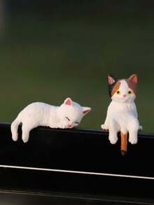 Cute Cat Computer Monitor/Car Dashboard Decor, Screen Frame Decoration For Office Desk, Comes With Adhesive (Damage Free)